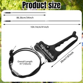 Brake Handle Replacement for Rollator Walker, Rollator Replacement Hand Brake with 41" Cable, Drive Rollator Replacement Parts for 4 Wheel Rolling Walker