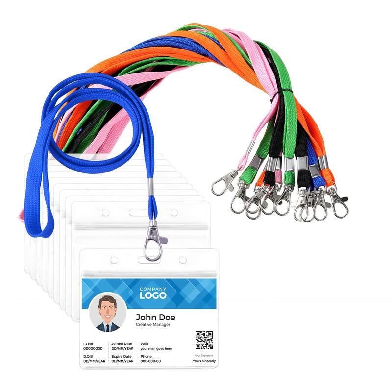 Lanyard with Card Holder, 10 Pcs Lanyard with 10 Pcs