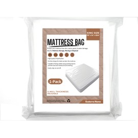 King Mattress Bags for Moving and Long Term Storage, 4Mill Extra Thick Heavy-Duty Mattress Moving Suppliers, King Size, California King Mattress Cover Protector for Disposal,Waterproof 1pack.