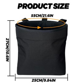 Tactical Bag for Foraging Airsoft Lightweight Molle Roll up Dump Pouch 500D Nylon Collection Pouch Mag Pouch Accessory Bag for Paintball Softair Hiking (Black)