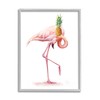 Stupell Industries Tropical Pineapple Pink Flamingo Bird Funny Fruit Animal,