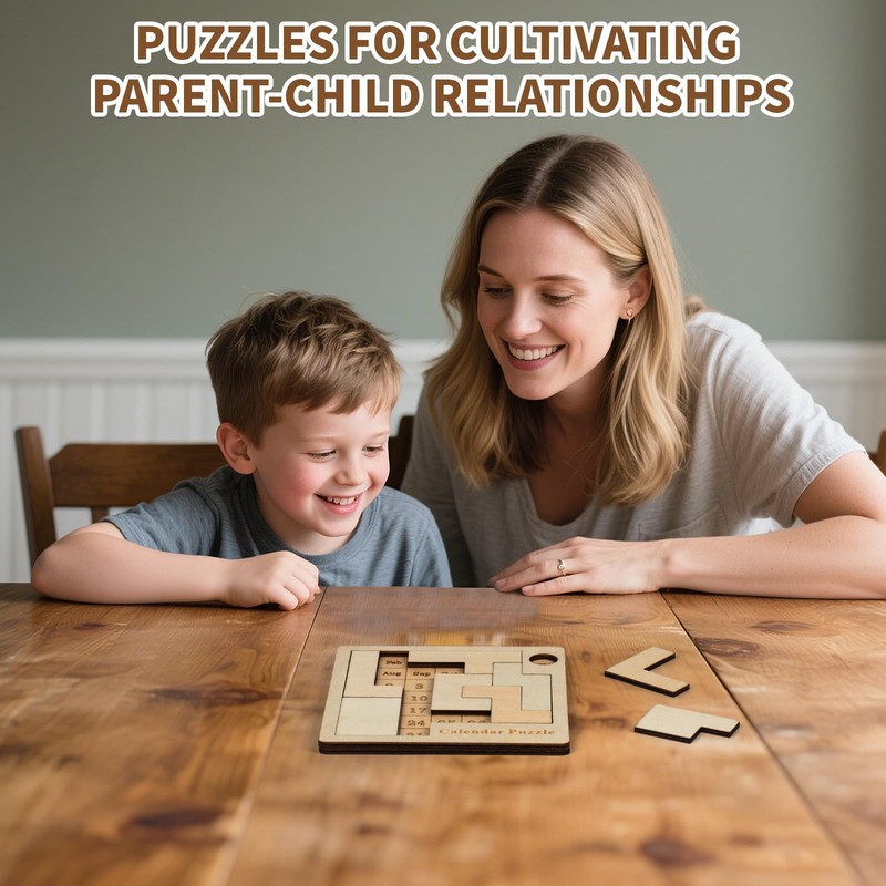 Daily Calendar Puzzle Wooden，Jigsaw Puzzle Board for Adults,Challenge 365+ for