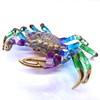 Sansukjai Big Crab Figurines Animals Hand Painted Blown Glass Art
