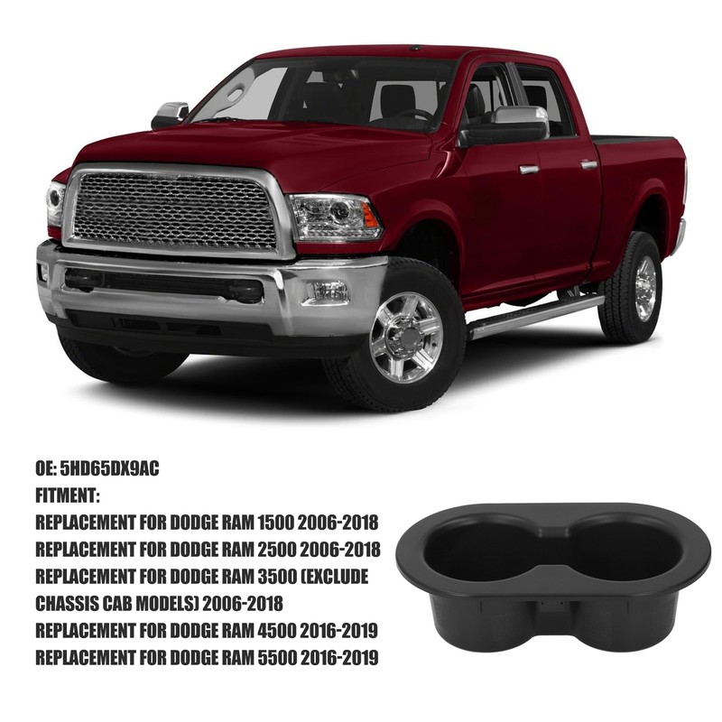Rear Seat Double Cup Holder 5HD65DX9AC Interior Replacement for DODGE