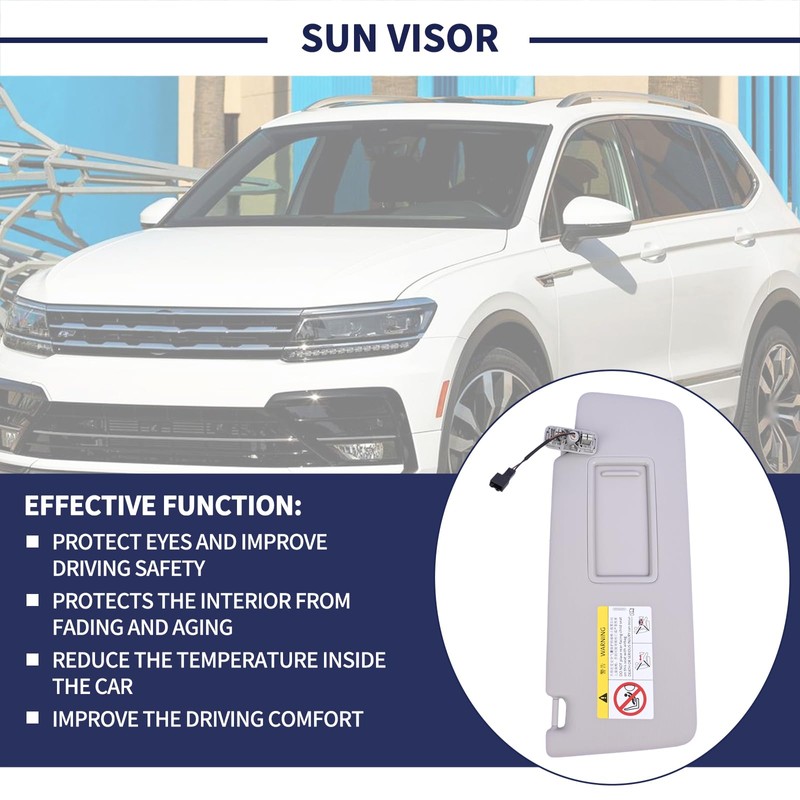 Magimaker Passenger Side Sun Visor Fit for Volkswagen Tiguan 2018
