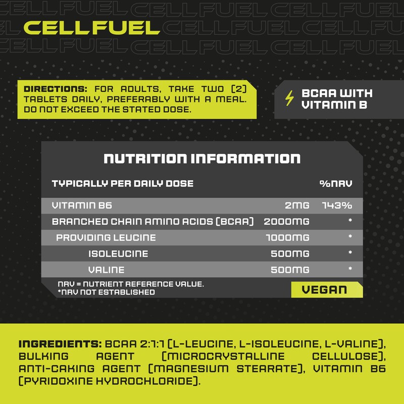 BCAA Tablets | 2000mg BCAAs per Serving | 90 Vegan