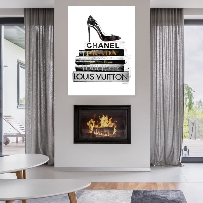 Fine Art Canvas Red Sole Bookstack Canvas Wall Decor by