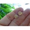 ◦•● Gold Agate Druse Replica Resin Stud ✿● Small Earrings