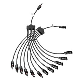 kiMing Solar Y Connector - 1 to 6 Parallel Solar Panel Connector, 63cm Extension, High Current Capacity, IP67 Waterproof Solar Cable, 8-14AWG Compatible