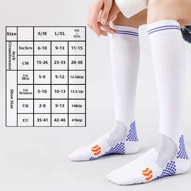 Compression Socks (2 Pair) for Men and Women 20-30 mmHg Compression Stockings Circulation for Cycling Running Support Socks