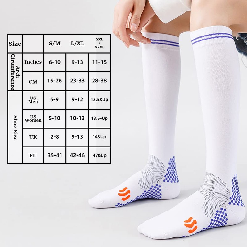 Compression Socks (2 Pair) for Men and Women 20-30 mmHg