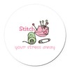 CafePress Stitching Therapy 5.5" Round Car Magnet Magnetic Bumper Display