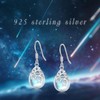Moonstone Star Drop Earrings S925 Sterling Silver Star Drop Earrings
