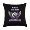Vision Board Today's Agenda Eyeball with WIngs Throw Pillow