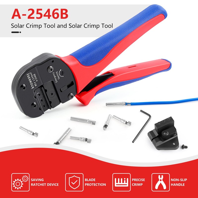 Knoweasy Upgraded Solar Crimper and A-2546B Solar Crimp Tool and