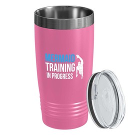 Swimmer Pink Edition Viking Tumbler 20oz - Mermaid training - Triathletes Tri Women Cycling Running Swimming Race Marathon