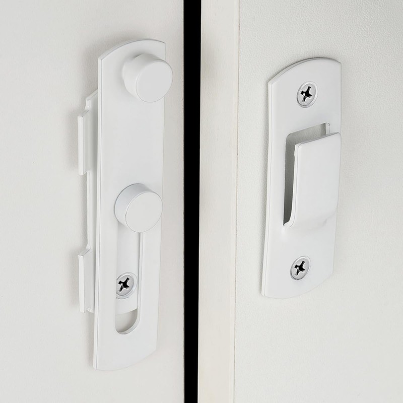 Wocoe 5 Packs White Stainless Steel Barn Latches | 3.93"
