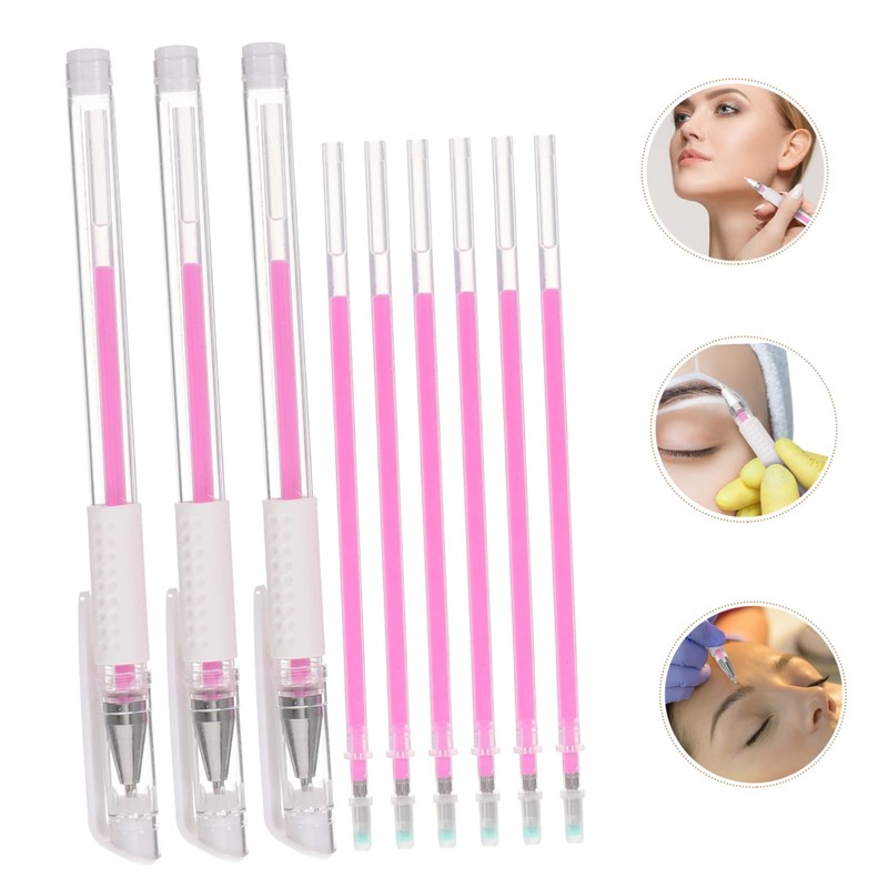 Tofficu Pack Pen for Lip Eyebrow Mapping Professional Beauty Tattoo