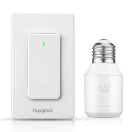 HAPYTHDA Remote Control Light Socket for 500W E26/E27 Bulb Base Holder, Wireless Wall Mounted Light Switch for Pull Chain Light Fixtures, 300FT RF Range, No Wiring Wireless Light Switch Light Fixtures