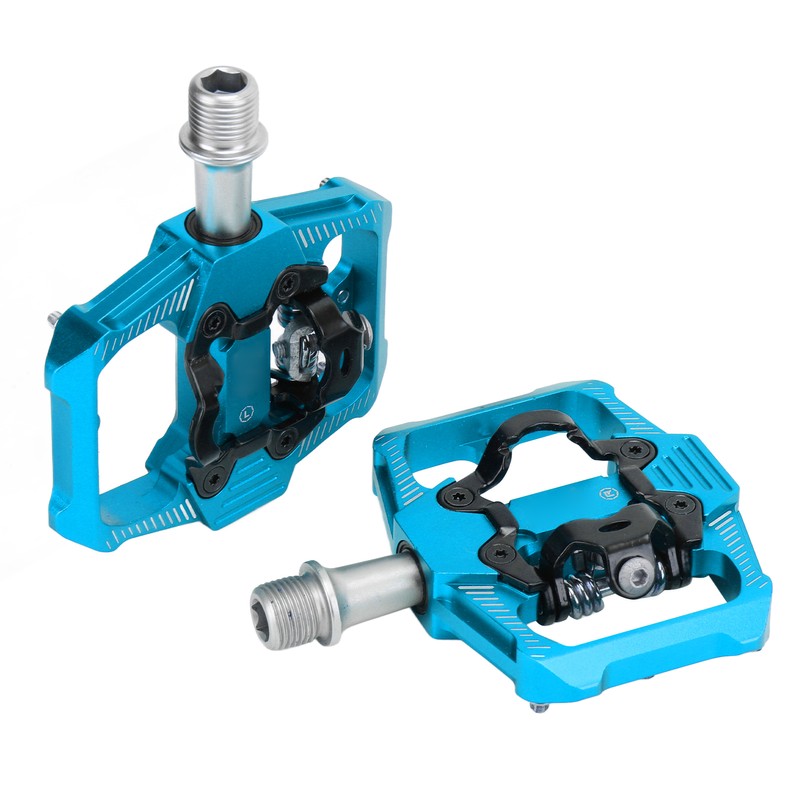 Dual Function Bicycle Pedal Flat Clipless Cleats 3 Sealed Bearings