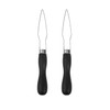 HIXNUG 2 Pieces Button Hooks Black Wooden Handle Button Helper