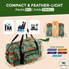 Eco Chic Recycled Cabin Holdall Bag, Lightweight Foldable Carry-On Luggage