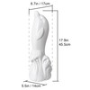 Dolphin Ceramic Toilet Brush Holder with Plastic Brush Set-White by