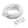 Merriway BH03872 Plastic Coated Curtain Wire with 2 Each Hooks