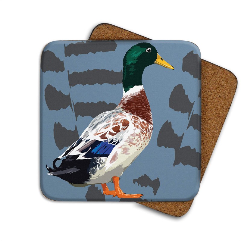 Duck - Set of 4 Coasters - Leslie Gerry Animal