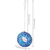 Sunnydaze 6-Inch Round Decorative Fly-Through Hanging Bird Feeder - Blue
