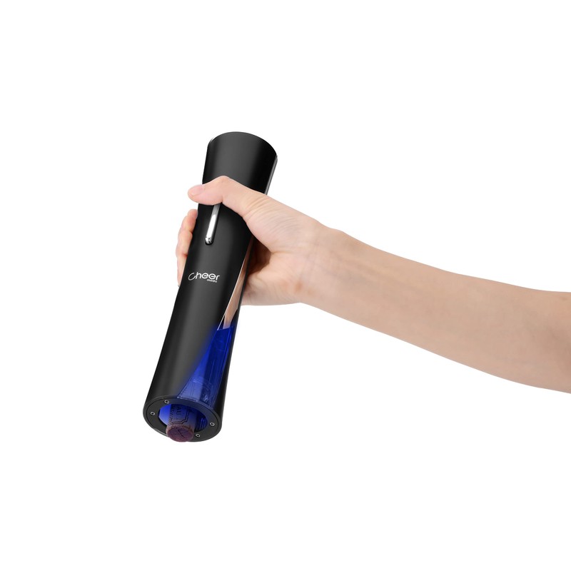 Cheer Moda Skyline Electric Wine Opener Gift Set, Battery, Black,