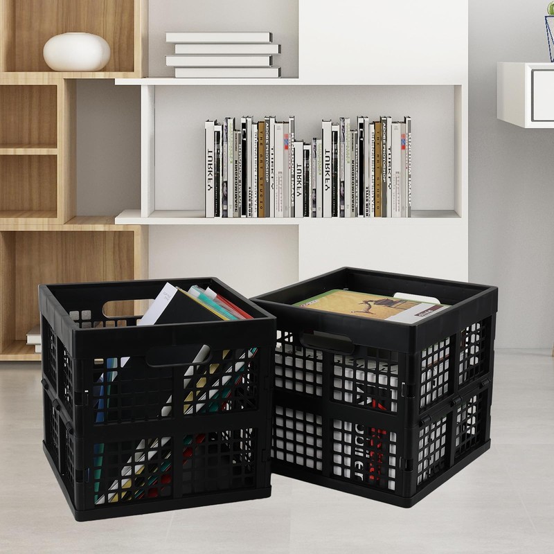 Kiddream 3 Pack 18 Liter Small Plastic Milk Crate, Square