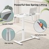 Gibbon Mounts Mobile Standing Desk, Pneumatic Adjustable Rolling Desk(31.5 Inches),