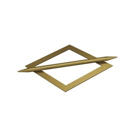 Flairdeco 90031021-0095 Gardinenspange / Raffspange with Splint Set Diamond shape, made of Metal Brass-Antique look