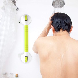 AmeriLuck 16.5inch Balance Assist Bathroom Shower Handle,Suction Bath Grab Bar with Indicators (White/Yellow)