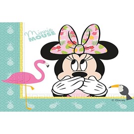 Procos Minnie Maus-Partyservietten Tropen-Motiv 20 Stück bunt 33x33cm Einheit