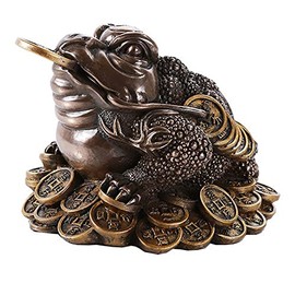 Pacific Giftware Feng Shui Chan Chu Bronze Money Frog Coin Toad Prosperity Home Decoration Gift