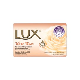 LUX Velvet Touch Beauty Soap Bar - Indulgent Skincare for Face, Hands & Body - Enriched for Smooth, Radiant Skin - Gentle Daily Bath & Shower Soap w/Fresh Fragrance - Men & Women - 80g x 6