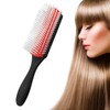 Betued 9 Row ABS Frosted Detangling Red Curly Hair Brush,