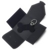 Felt Key Fob, Bones/Dogs, Black as Key Chain/Suitcase Tag and