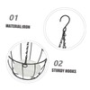 Gatuida 2Sets Metal Hanging Planter Basket Durable Flower Pot Holder