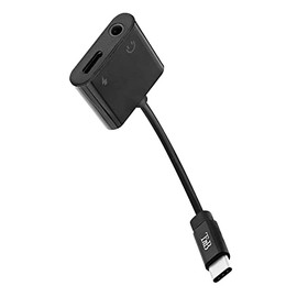 USB-C to 3.5 mm Jack Female + USB-C Female Adapter