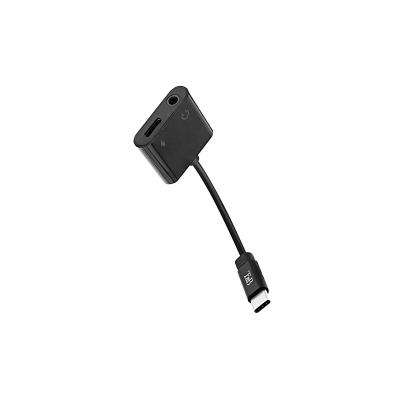 USB-C to 3.5 mm Jack Female + USB-C Female Adapter