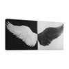 YONICA Black and White Angel Wings Wall Art, Large Modern