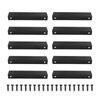 10 Pcs Finger Edge Pull Black Modern Aluminum Alloy 1mm