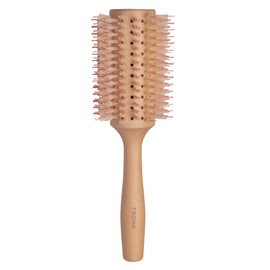 Fromm Mission Sleek Vented Round Boar Brush for Smooth, Lustrous Blowouts Even on Frizz-Prone Hair Wooden Hairbrush with Natural Boar for Anti-static Styling, Smoothing, Straightening & Shine (1.75")