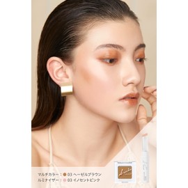 SUIKO Mineral Multi-Color Powder 0.01 oz (2.5 g) (03 Hazel Brown) Multi-functional Mobile Cosmetics Beauty Coloring Eye Shadow Eye Color/Face Color/Lip