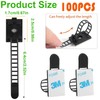 KHIRY Set of 100 Adjustable Cable Ties - High Quality,