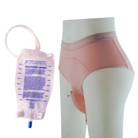 JJ smart Medical Consumables Portable Incontinence Female Urine Collection Bag 1000ml Urinal Bagcolor: Rose Pink, size: M