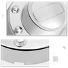 (2 Front+2 Rear) 4Pcs Chrome Wheel Center Hub Cap Compatible